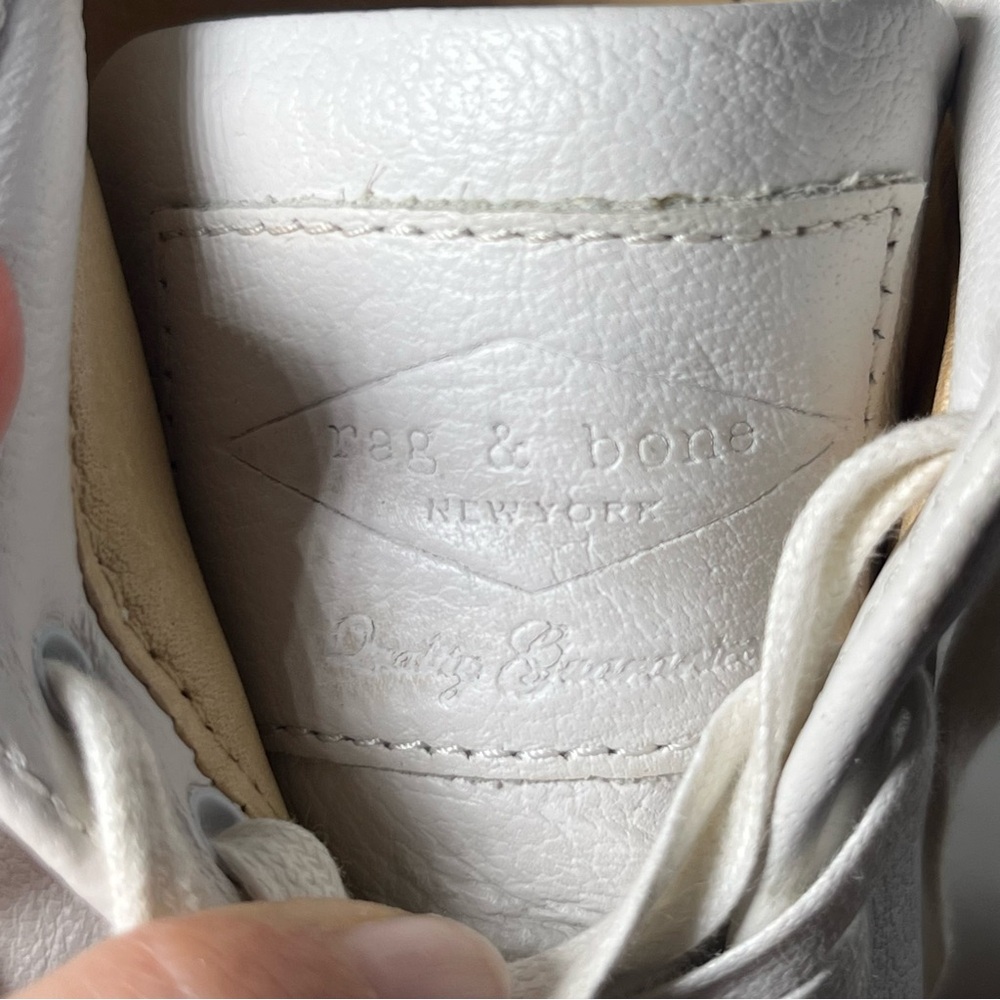 Rag & Bone Kent Platform Leather & Jute Espadrille Sneakers White 38 Classic - Picture 6 of 12
